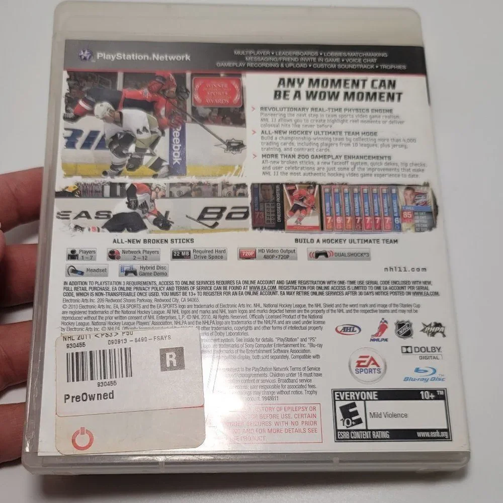 PS3 NHL11 Video Game